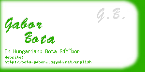 gabor bota business card